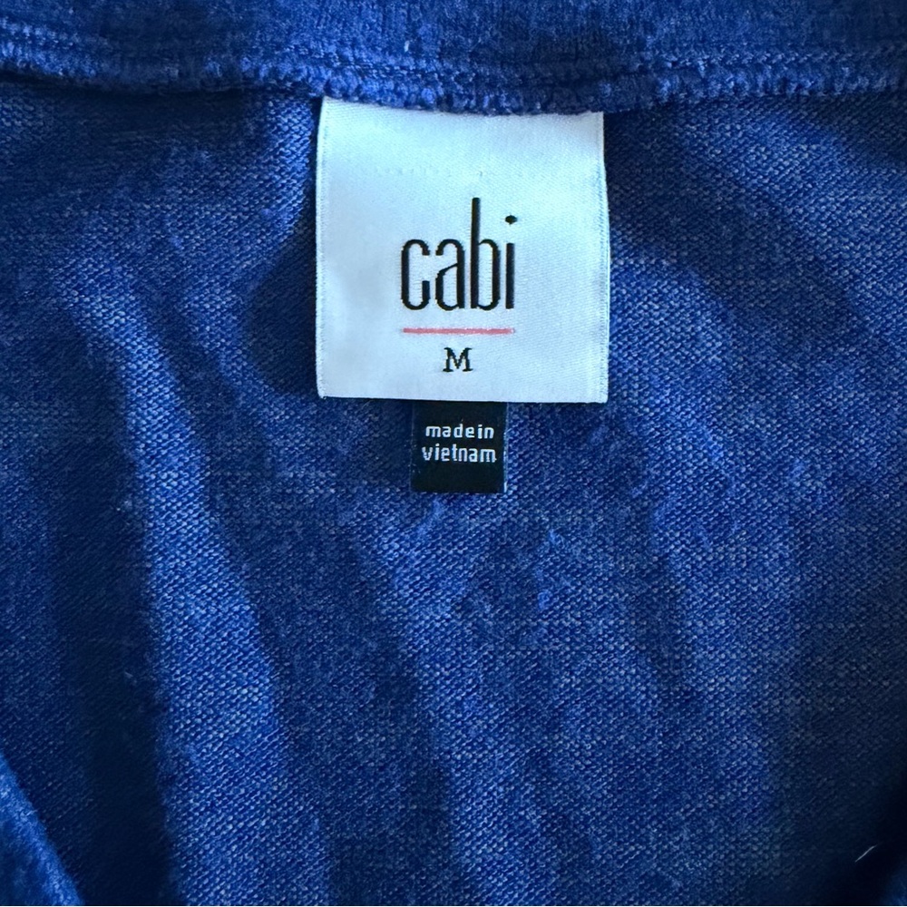 Cabi Cuddle Tee Cobalt Blue V-Neck 3/4 Sleeve Top Style 4438 Size M - Picture 2 of 12